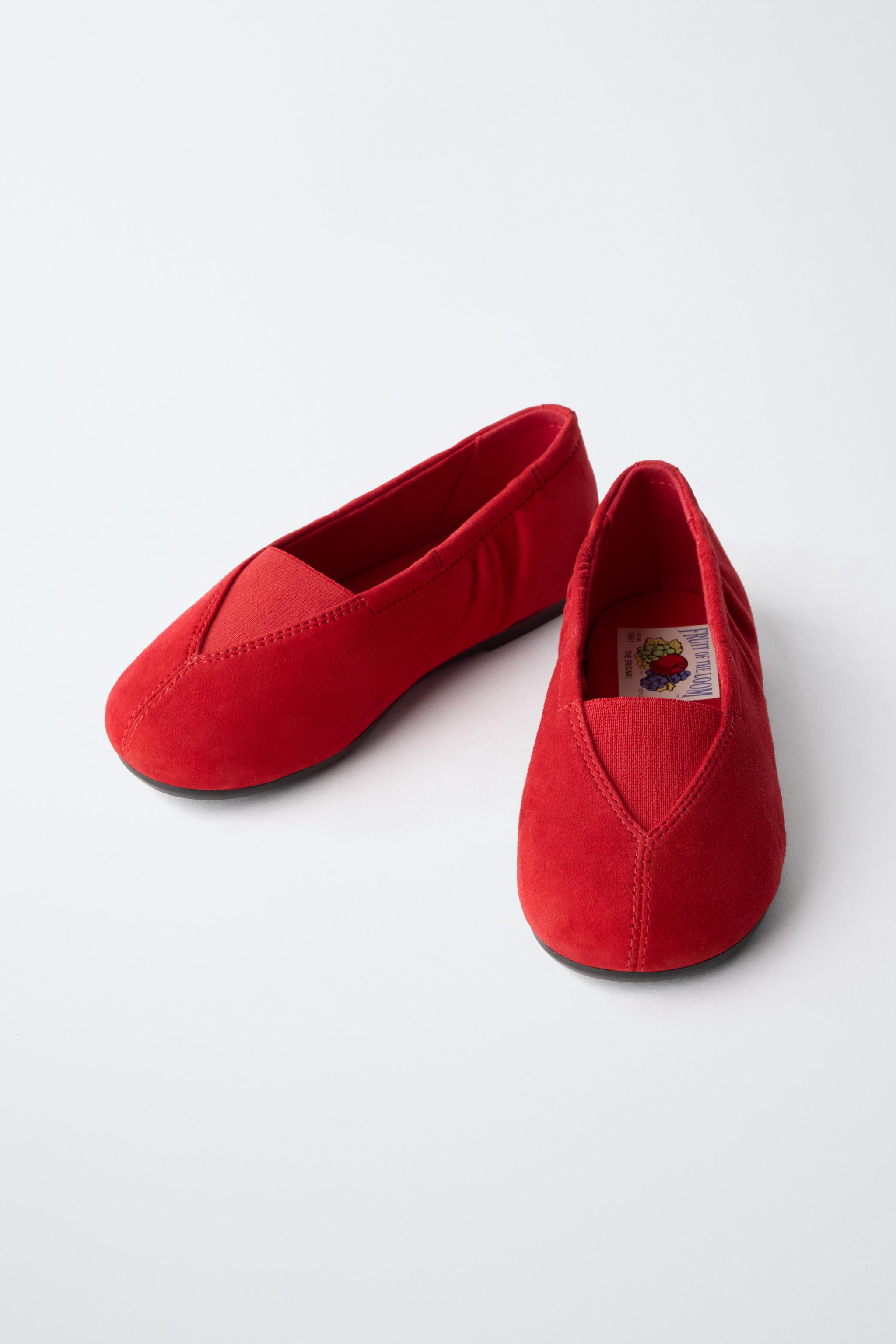 BALLERINES EN CUIR FRUIT OF THE LOOM™