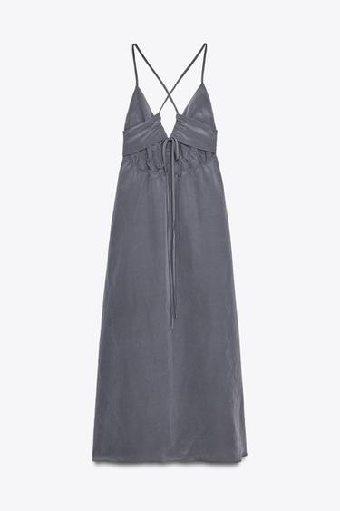 FLIESSENDES MIDIKLEID - Bleigrau von Zara