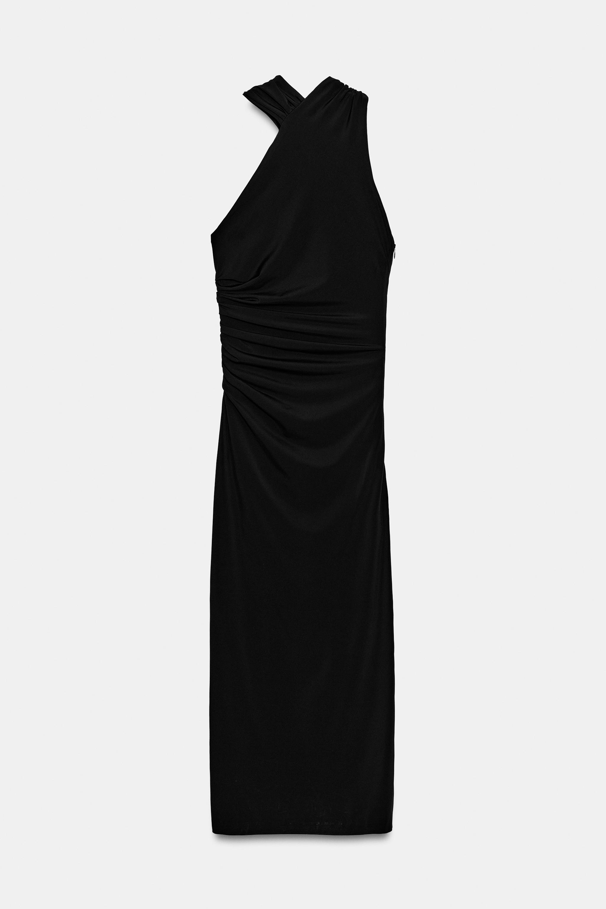 Zara Büzgülü Halter Elbise görsel 7