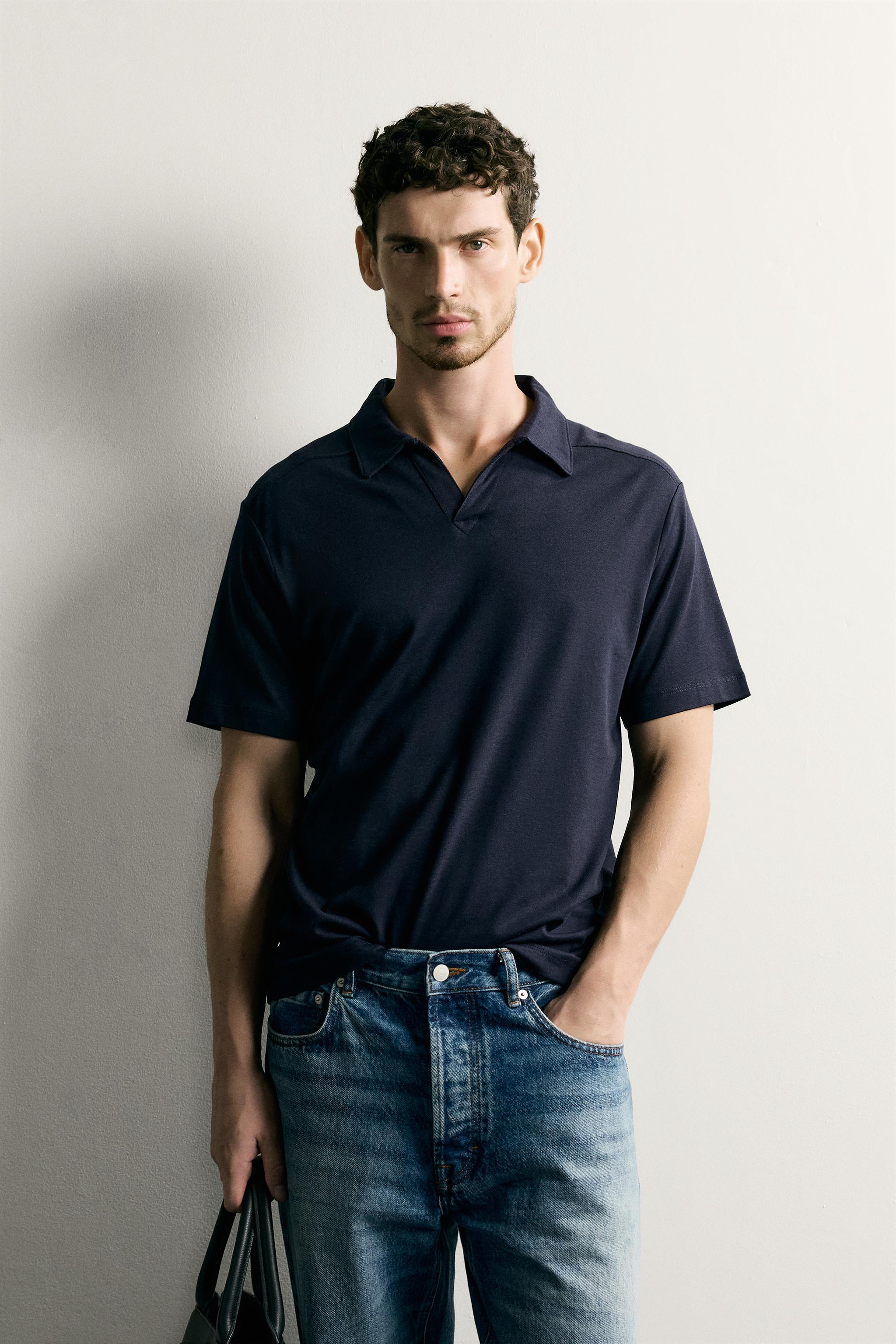 REGULAR FIT STRIPED FLOWY POLO