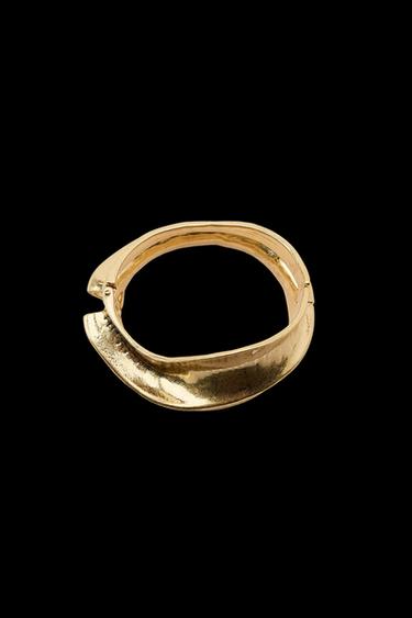 BRAZALETE METÁLICO IRREGULAR - Dorado de Zara - Imagen 0