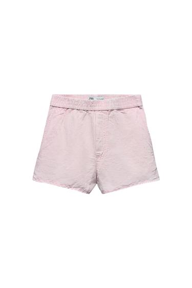 SHORTS CON LINO EFECTO LAVADO