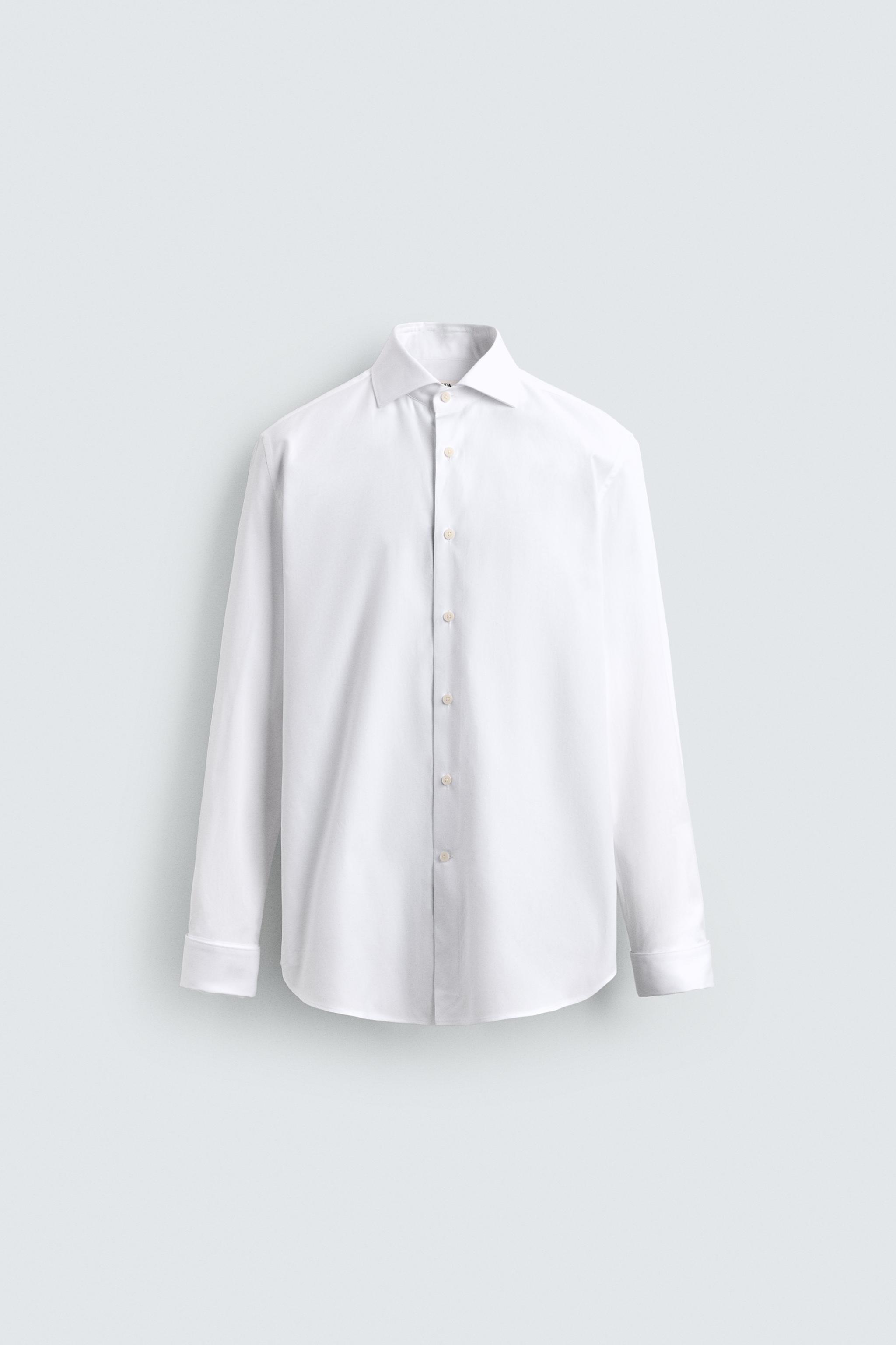 CHEMISE SLIM À POIGNETS MOUSQUETAIRES