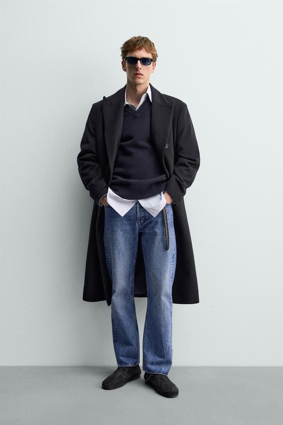 DOUBLE-BREASTED WOOL BLEND COAT AARON LEVINE X ZARA