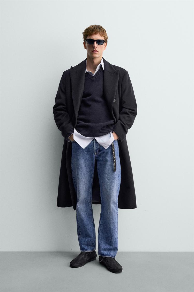 ZARA DOUBLE-BREASTED WOOL BLEND COAT AARON LEVINE X ZARA