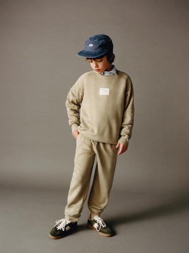 LABEL SWEATSHIRT AND JOGGERS SET - Olive green by Zara
