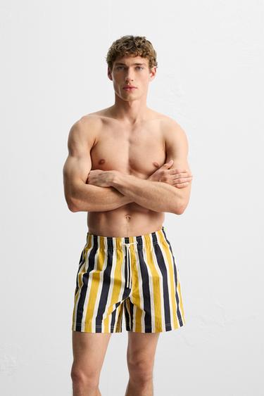 STRIPED REGULAR SWIMMING TRUNKS - various by Zara - Image 1
