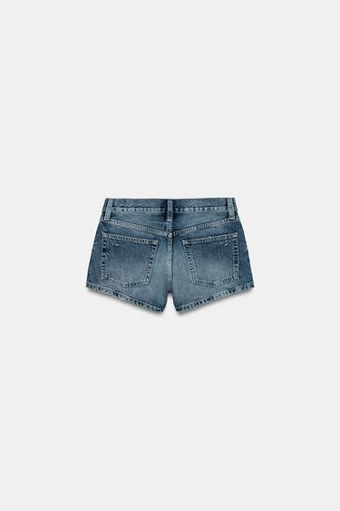 SHORT MINI DENIM TRF INCURVÉ TAILLE HAUTE - Bleu de Zara - Image 5
