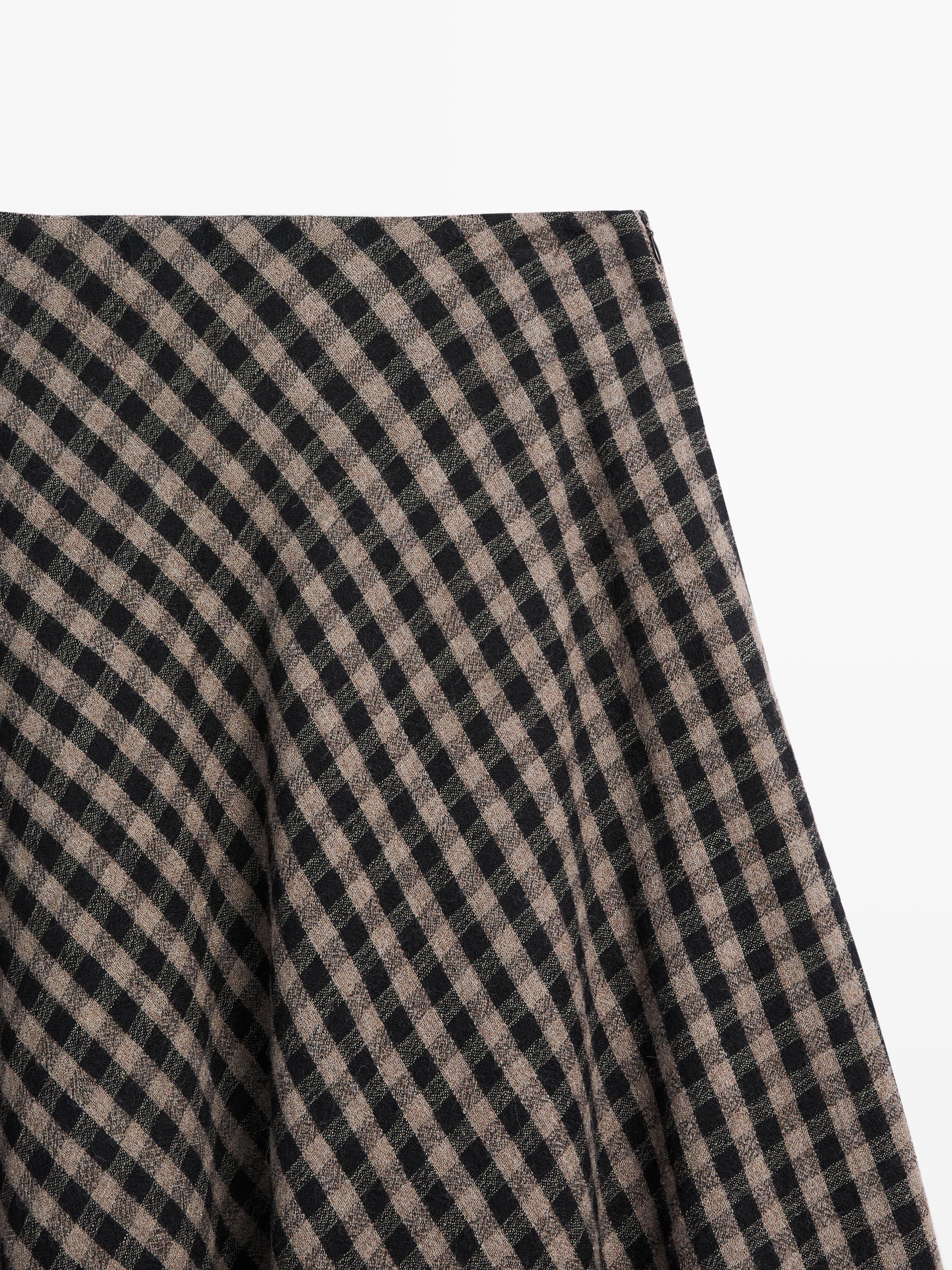 Flared with check detailing