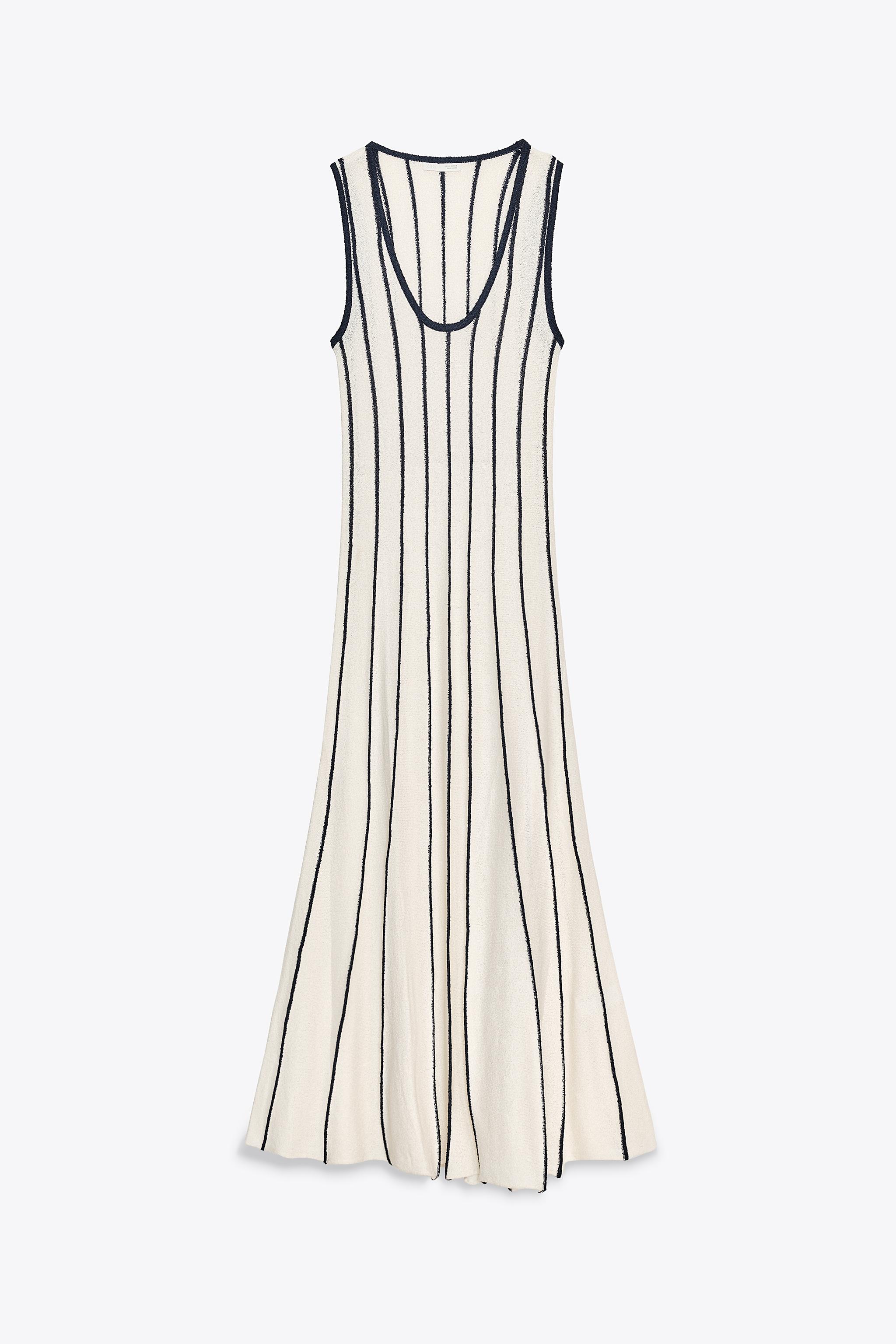 CUT-OUT KNIT MIDI DRESS
