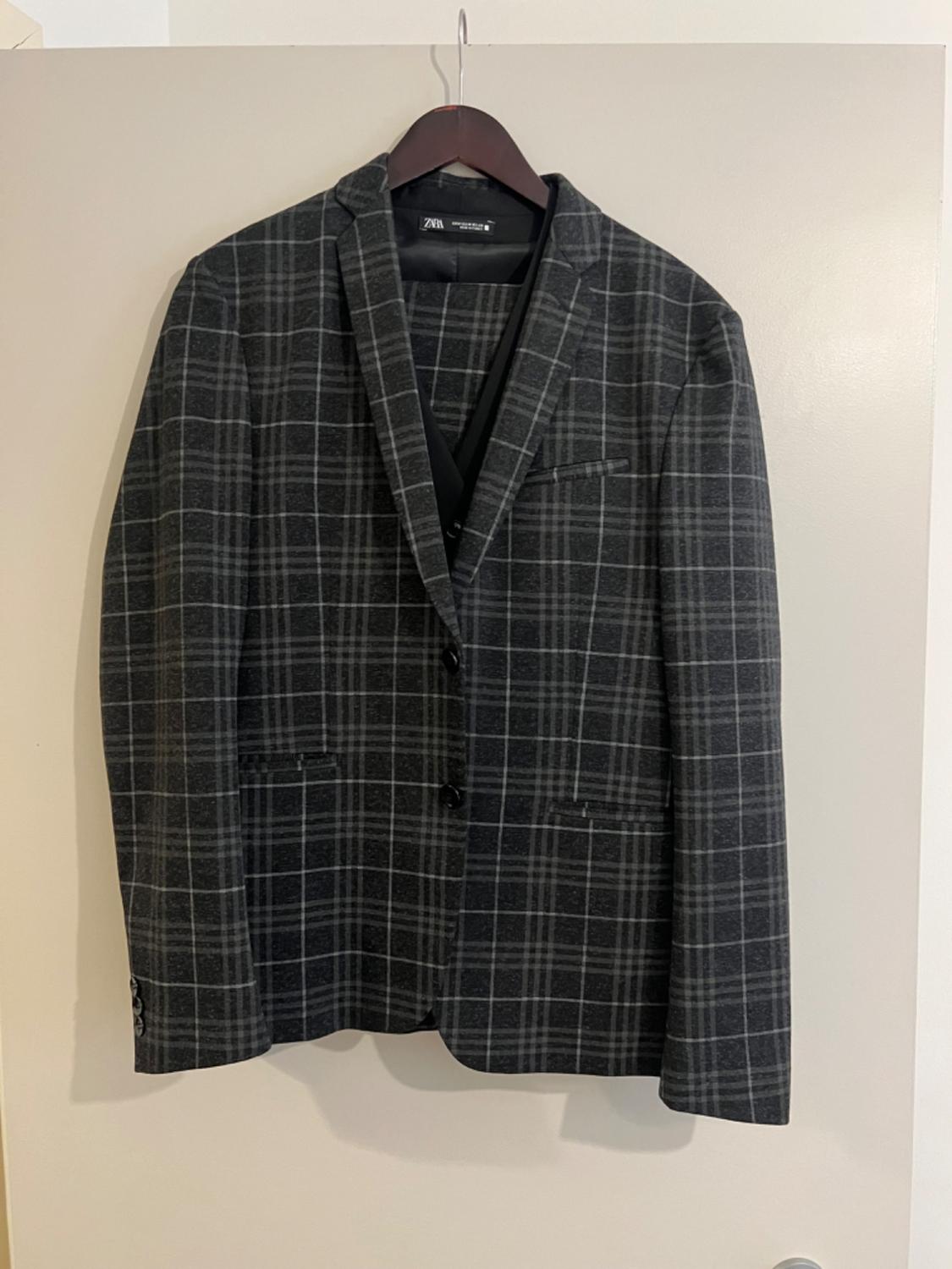 CHECKED SUIT BLAZER