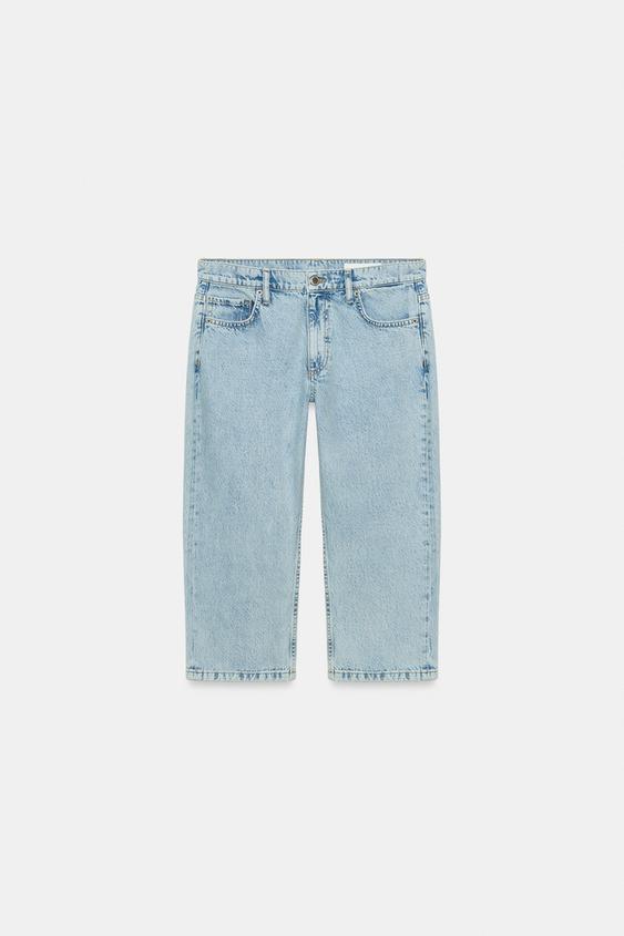 JEANS ZW COLLECTION CAPRI TIRO MEDIO - Azul de Zara - Imagen 0