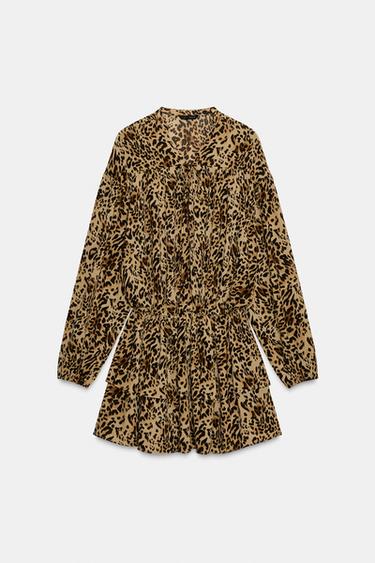 ANIMAL PRINT DRESS WITH RUFFLES - Leopard  by Zara - Image 5