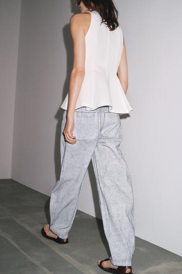 ZW COLLECTION PLEATED HALTER TOP - Ecru by Zara - Image 2