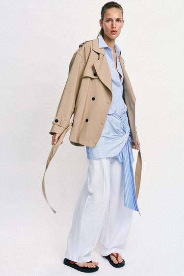 BLOUSON TRENCH AVEC CEINTURE - Camel clair de Zara - Image 2