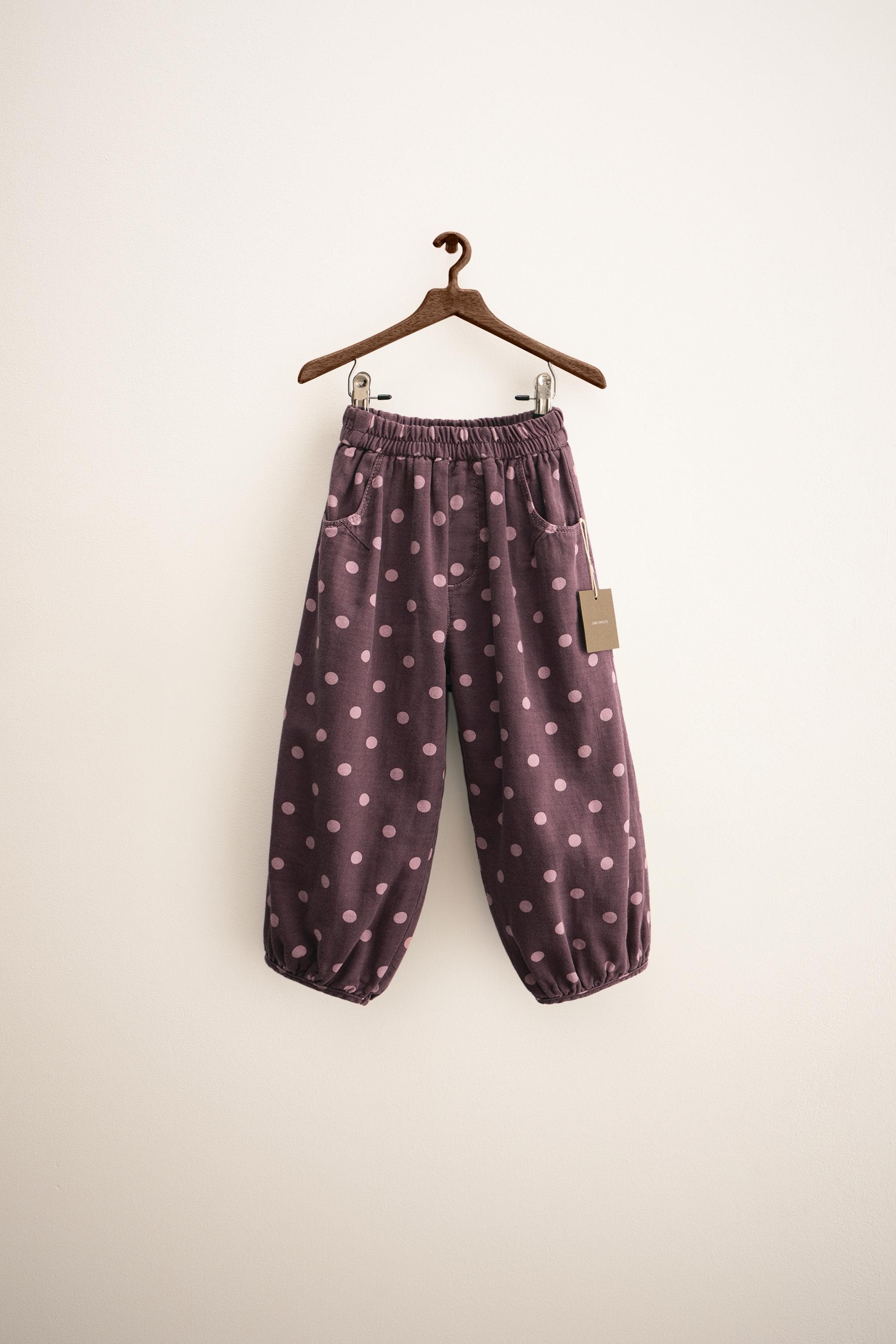 ZARA TIMELESS - BALLOON POLKA DOT PANTS - Eggplant | ZARA