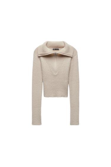 CROPPED SWEATSHIRT WITH ZIP