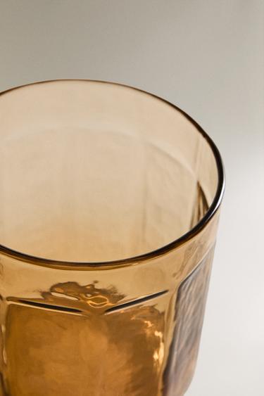HAMMERED GLASS TUMBLER - Orange by Zara - Image 2