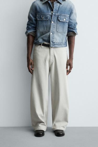 BAGGY JEANS - Cremefarben von Zara