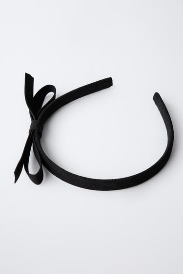 THIN BOW HEADBAND - Black by Zara - Image 2