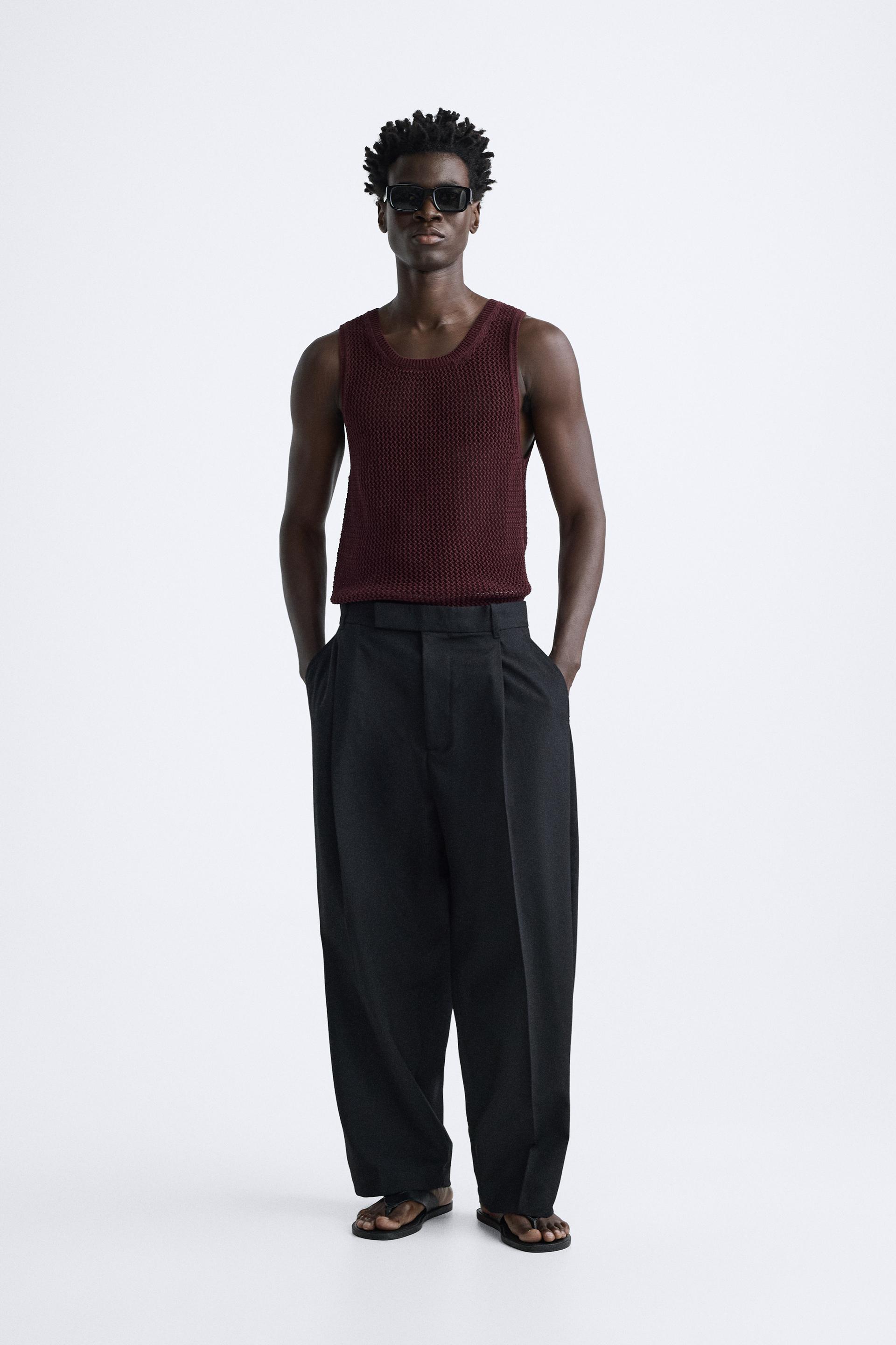 KNIT TANK TOP - Burgundy | ZARA United States