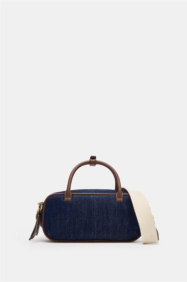 BOLSA MINI BOWLING JEANS - Azul-denim da Zara - Imagem 0