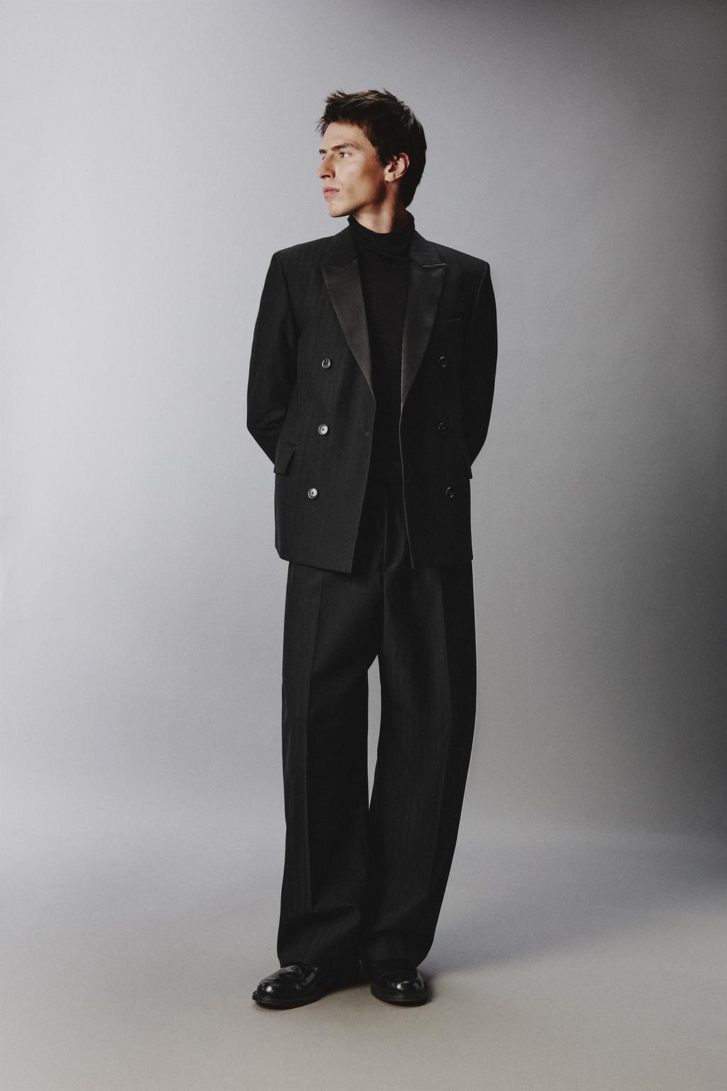 ZARA CURVED FIT SUIT PANTS