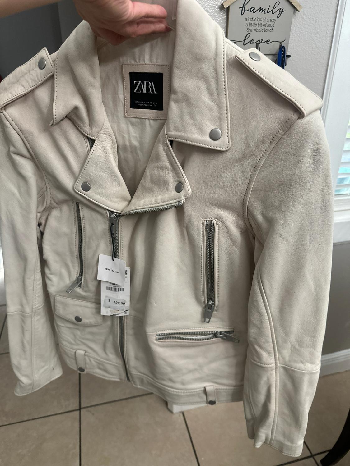 LEATHER BIKER JACKET - Image 3