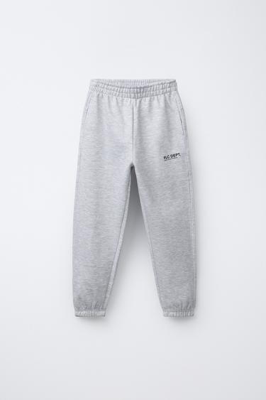 PANTALONI JOGGER TESTO - Grigio mélange di Zara