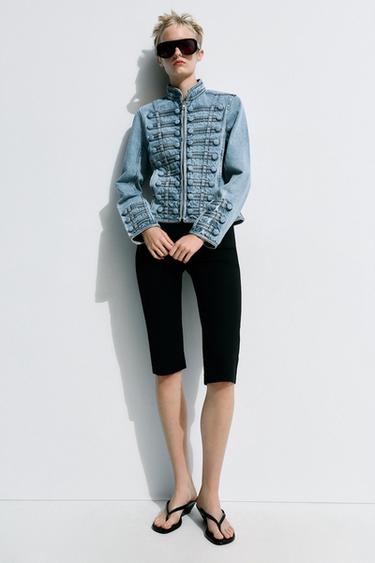 ZW COLLECTION FITTED DENIM JACKET - Blue by Zara