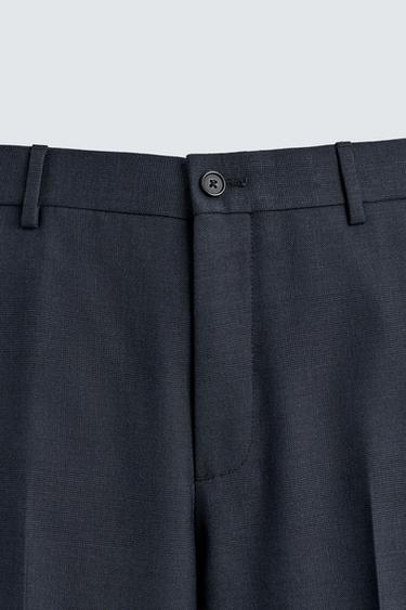 PANTALON DE COSTUME À CARREAUX - Bleu de Zara - Image 6