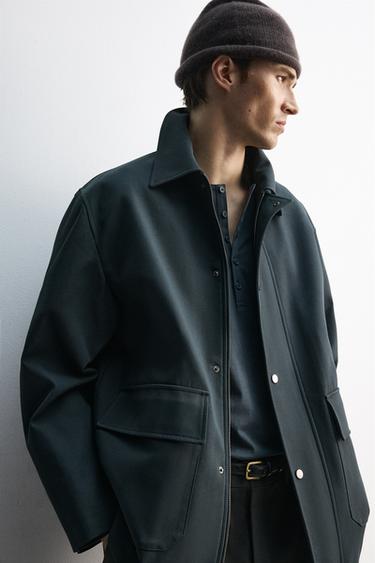 LIMITED EDITION TECHNICAL THREE-QUARTER-LENGTH COAT - blue/black by Zara - Image 4