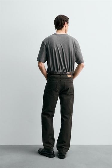 PANTALON STRAIGHT FIT STRUCTURÉ - Noir de Zara - Image 2