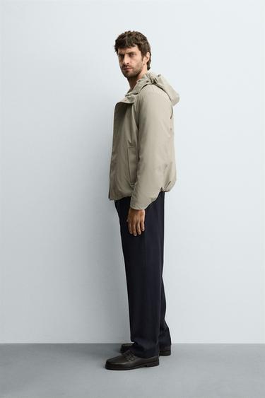 PARKA EFFET GOMME AVEC CAPUCHE - Sable de Zara - Image 3