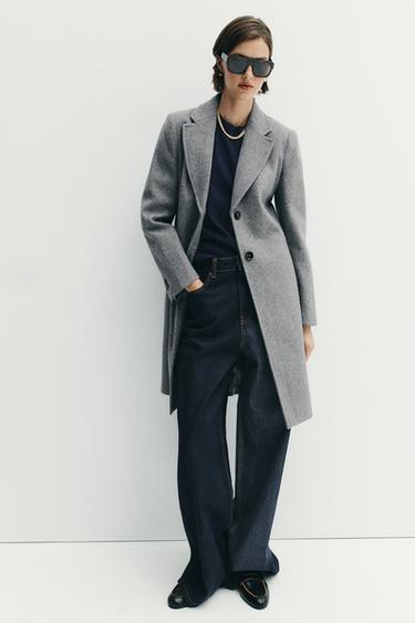 SOFT SHOULDER PAD COAT - Grey by Zara