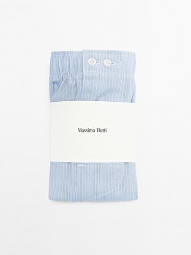 Calzoncillo estampado rayas - Celeste de Zara