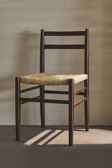 SEDIA IN LEGNO INTRECCIATO - Marrone di Zara