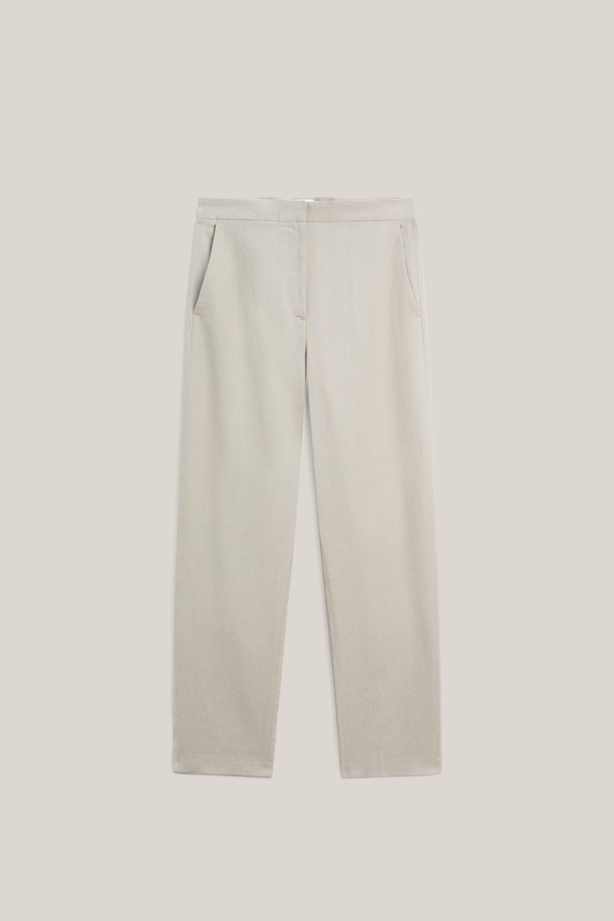 Linen suit trousers with waist detail - LIMITED EDITION — Gray