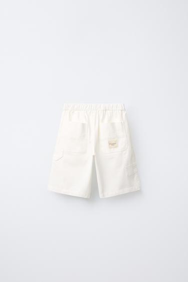RUSTIC BERMUDA SHORTS - Beige by Zara - Image 1