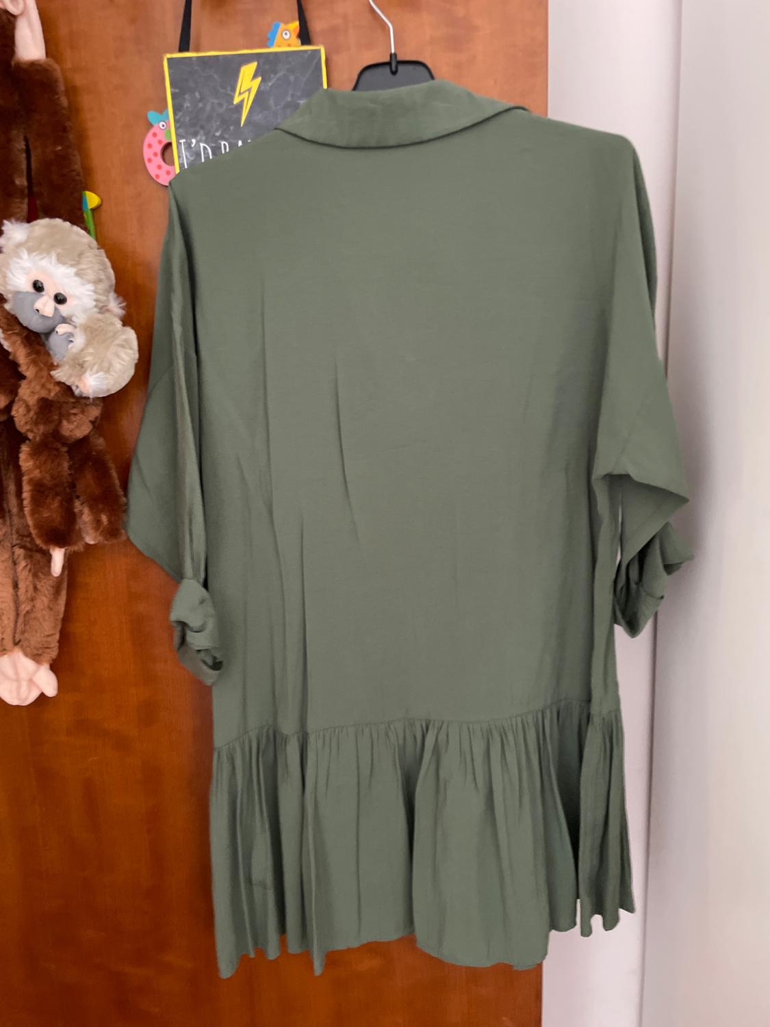 MINI DRESS WITH RUFFLED HEM - Image 2