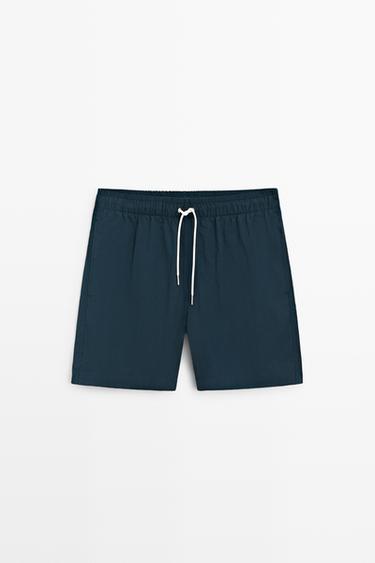 Zara Plain swim trunks - Ocean blue - Image 0