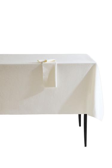 HEAVY COTTON TABLECLOTH - White by Zara