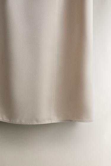 PLAIN SATEEN NIGHTDRESS - Pearl grey by Zara - Image 2