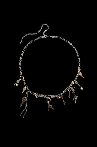 CONTRASTING METAL KEY BELT - Gold / Silver by Zara - Image 0