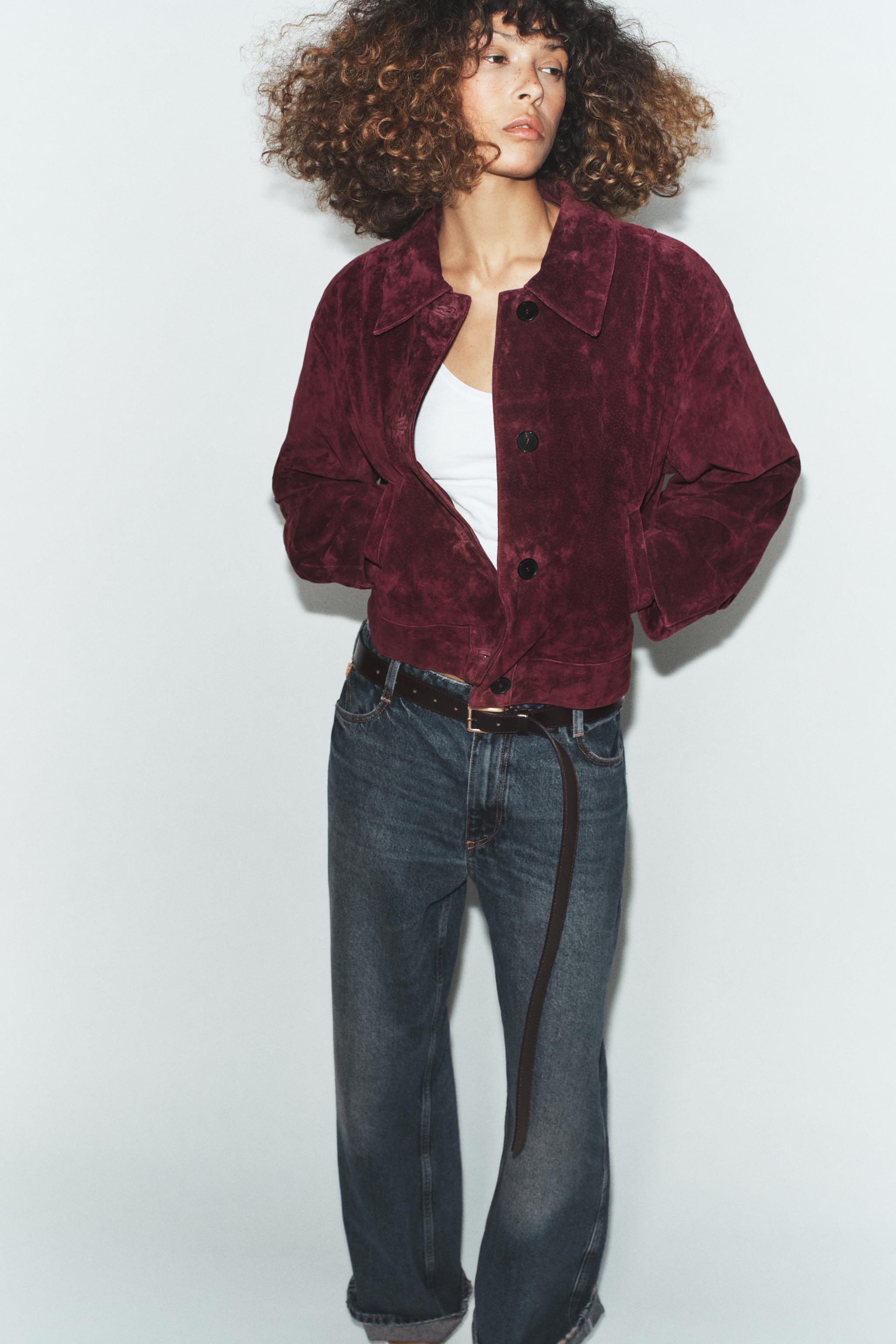 BLOUSON 100% CUIR DAIM