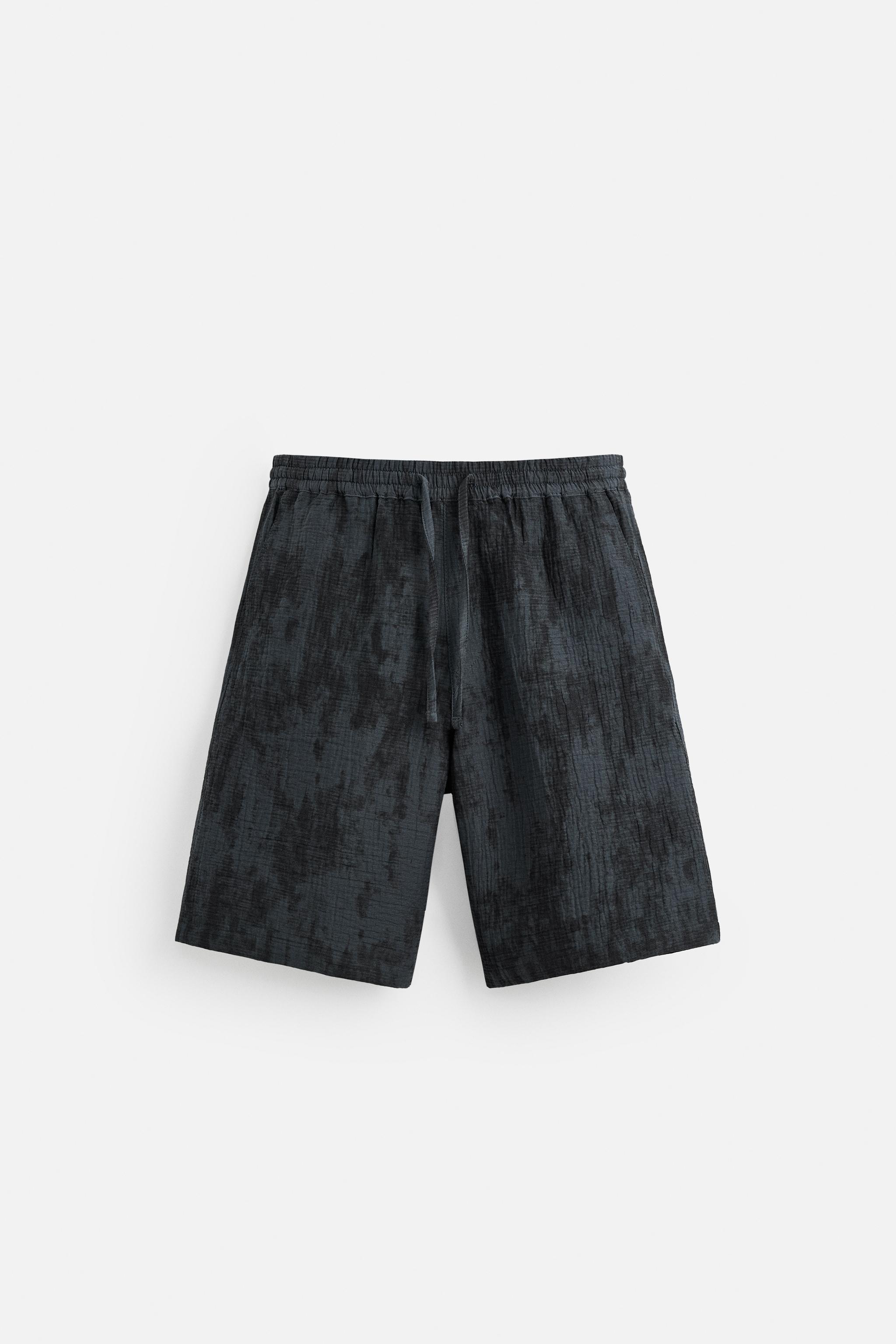 BERMUDA STRUCTURÉ IMPRIMÉ TIE AND DYE