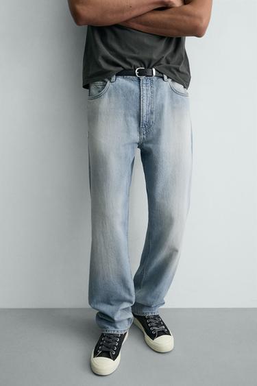 STRAIGHT FIT JEANS - Light blue by Zara - Image 4