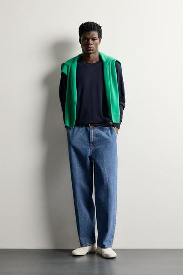 BASIC REGULAR FIT JUMPER - Navy blue by Zara - Image 0