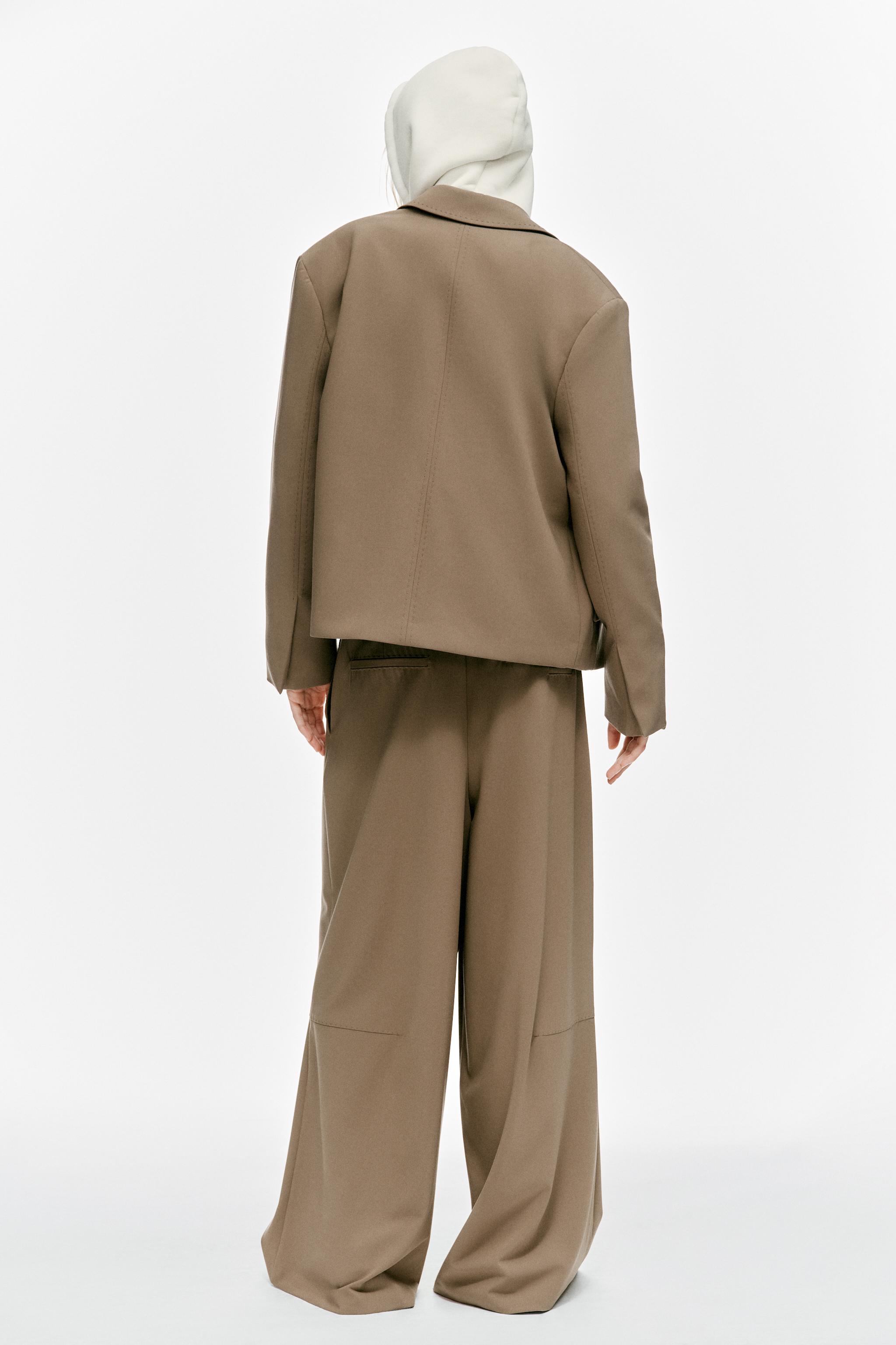 Zara DİKİŞ DETAYLI PİLİLİ PANTOLON görsel 6