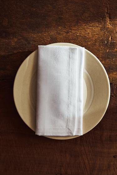 SERVIETTEN MIT BLUMENJACQUARD (DOPPELPACK) - Weiß von Zara